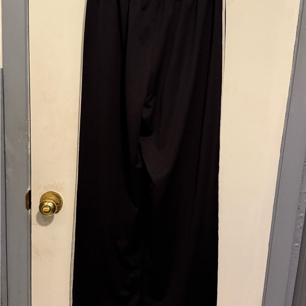 Adidas Black Track Pants with White Stripes - Picture 3 of 5
